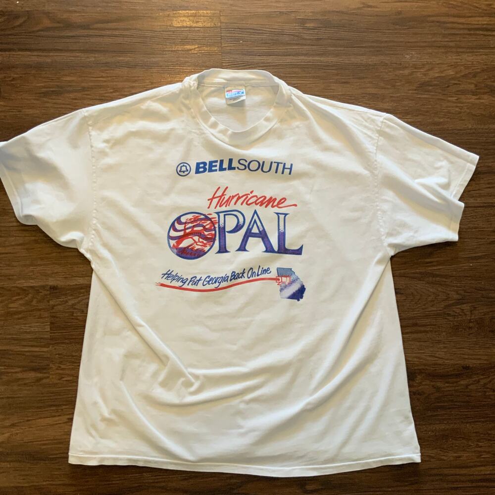 Vintage BellSouth Hurricane Opal 1995 T-Shirt XL Georgia Telecom Tshirt